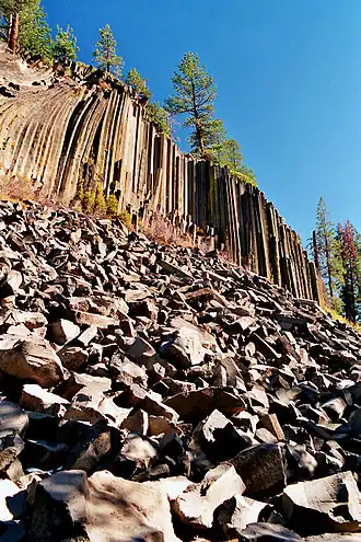 De rotsformatie Devil's Postpile