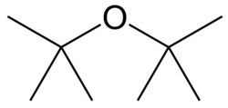 Structuurformule van di-tert-butylether