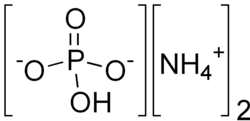 Structuurformule van ammoniumwaterstoffosfaat
