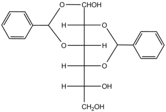 Fischerprojectie van (1,3:2,4)dibenzylideensorbitol