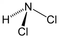 Structuurformule van dichlooramine
