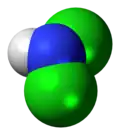 Ruimtelijk model van dichloramine