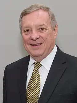 Foto van de Democratische whip in de Senaat Dick Durbin
