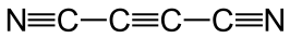 Structuurformule van dicyanoacetyleen