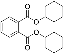 Structuurformule van dicyclohexylftalaat