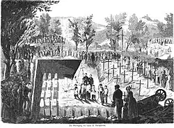 Begrafenisplechtigheid van de 21 laatst gevonden slachtoffers.