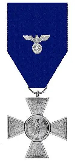 Kruis voor 20 jaar dienst uit 1936