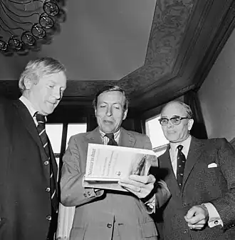 Van Dieren (links) met Claus en Wagenaar Hummelinck in 1977