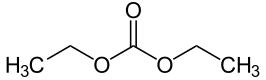 Structuurformule van di-ethylcarbonaat