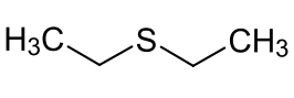 Structuurformule van di-ethylsulfide