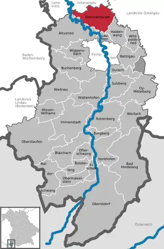 Kaart van Dietmannsried