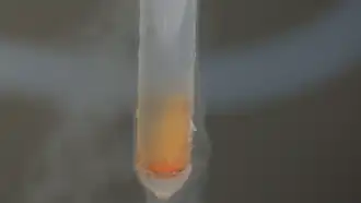 FOOF na UV-bestraling van een vloeibaar mengsel van zuurstof en fluor