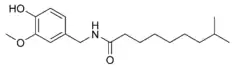 Chemische structuur van dihydrocapsaïcine