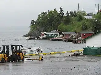 Fishing stage aan de kust