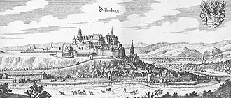 Slot Dillenburg, afbeelding uit 1655
