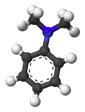 Molecuulmodel van N,N-dimethylaniline