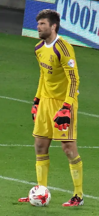 Konstantopoulos in 2014 als speler van Middlesbrough
