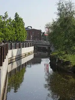 De Dinkel in Gronau, op de achtergrond het Dinkellager