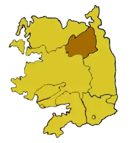 Ligging van het bisdom binnen het aartsbisdom Tuam