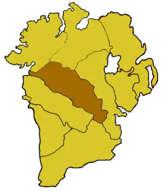 Ligging van het bisdom binnen het aartsbisdom Armagh