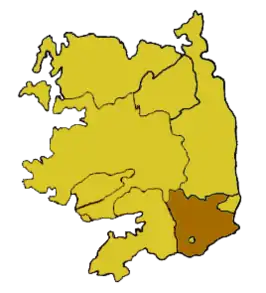 Ligging van het bisdom binnen het aartsbisdom Tuam