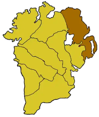 Ligging van het bisdom binnen het aartsbisdom Armagh