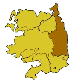 Ligging van het bisdom binnen het aartsbisdom Tuam