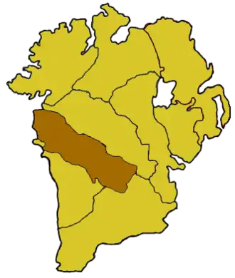 Ligging van het bisdom binnen het aartsbisdom Armagh