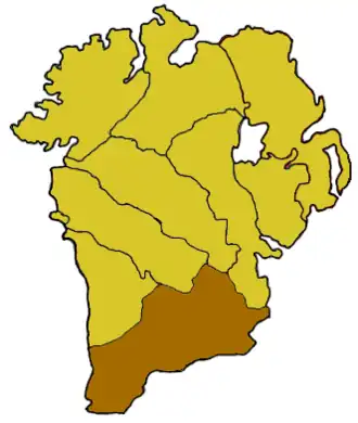 Ligging van het bisdom binnen het aartsbisdom Armagh