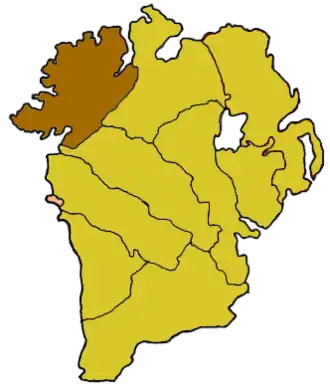 Ligging van het bisdom binnen het aartsbisdom Armagh