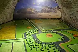 Diorama van het verloop van een inundatie