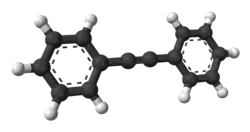 Molecuulmodel van difenylacetyleen
