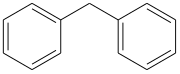 Structuurformule van difenylmethaan