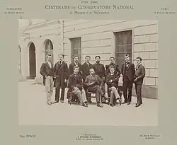 Diploma uitreiking bij het honderdjarig bestaan van het conservatoir National