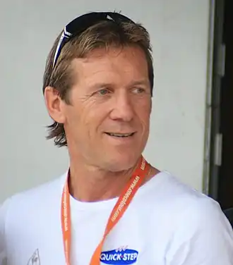 Demol als ploegleider tijdens de Eneco Tour 2008.