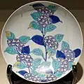 Nabeshima-porselein, Hortensia-bord, Matsuoka Museum