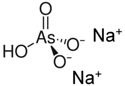 Structuurformule van natriumwaterstofarsenaat