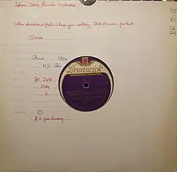 78 toerenplaat uit de collectie van Jean-Christophe Averty.