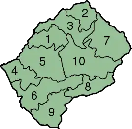 Districten van Lesotho