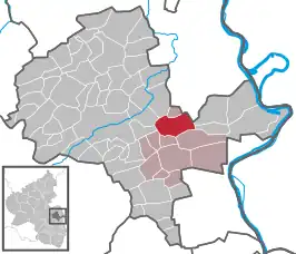 Kaart van Dittelsheim-Heßloch