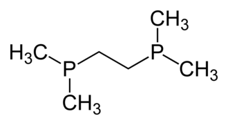 Structuurformule van 1,2-bis(dimethylfosfano)ethaan