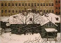 Een klein huis in Sint-Petersburg