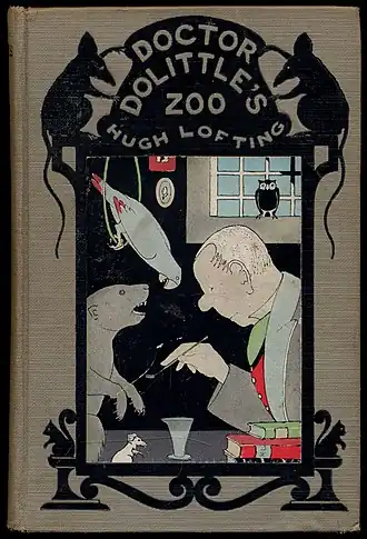 Prent Dr. Dolittle, frontcover van Doctor Dolittle's Zoo (1925)