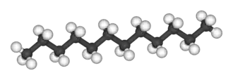 Molecuulmodel van dodecaan