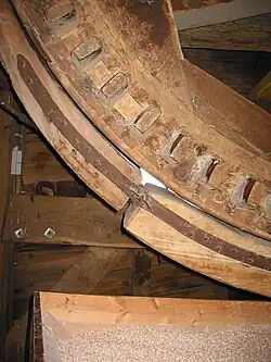 Scharnierend maanijzer van de vang van de Doesburgermolen