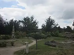 Japanse tuin, aangelegd in samenwerking met de Vilvoordse zusterstad Komatsu