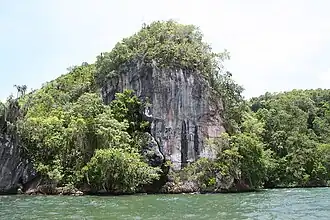 Eiland in de San Lorenzo-baai