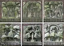 Reliëfs Hervormde Burgerschool (1925), Utrecht