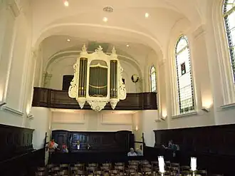 Interieur van de Doopsgezinde kerk