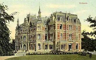 'Paleis' Hydepark begin 20e eeuw (verwoest in 1945)